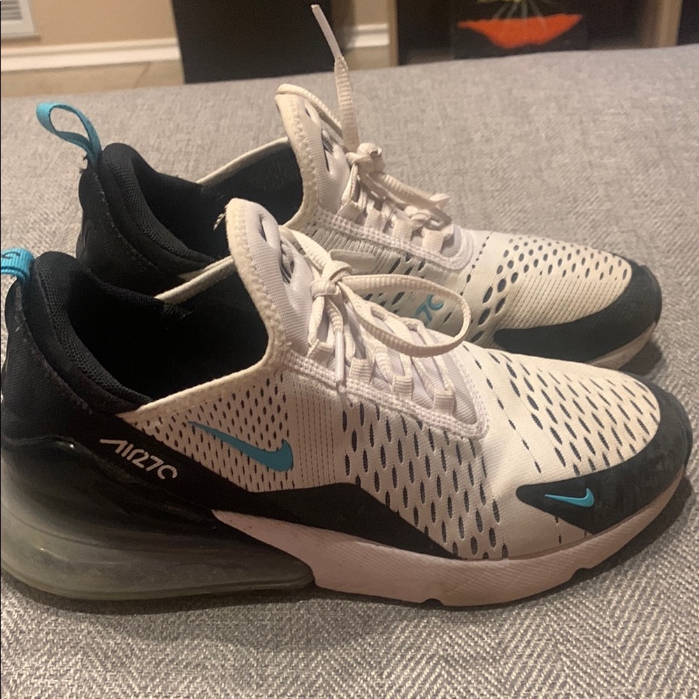 Nike Air Max 270 White and Black Athletic Shoes